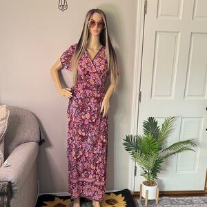 Floral Wrap Maxi Dress